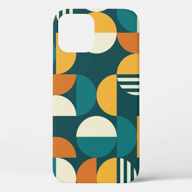 Mid-Century Geometric: Retro Minimalist Design. Case-Mate iPhone Case (Back)