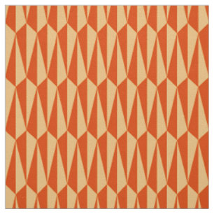 Mid-Century geometric, shades of orange Fabric