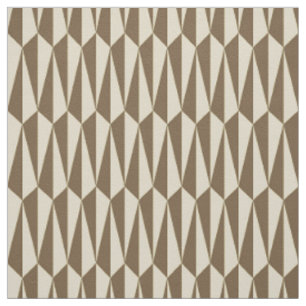 Mid-Century geometric, taupe and beige Fabric