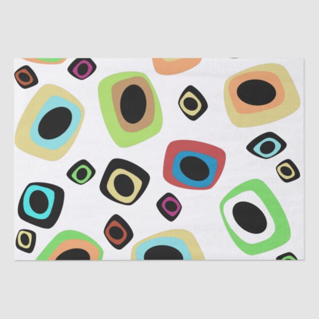 Mid-Century Geometric Tissue Paper (Front)