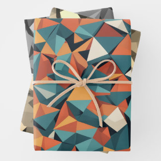 Mid-Century Geometric | Wrapping Paper Sheets Set