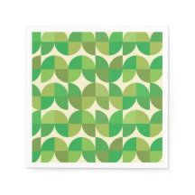 Mid Century Green Geometric Abstract pattern