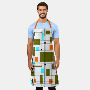 Mid Century Grid Apron