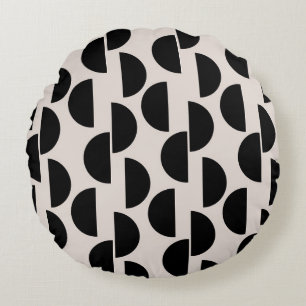 Mid Century Half Moon Glam #1 #abstract #geo #art Round Pillow