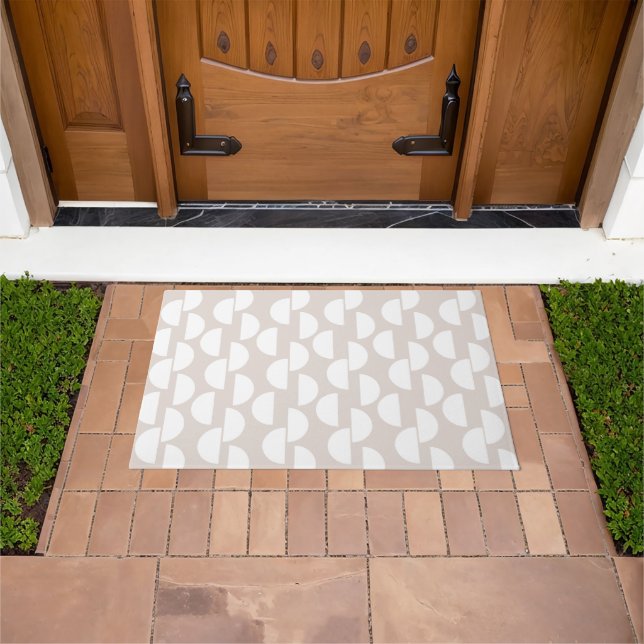 Mid Century Half Moon Glam #2 #abstract #geo #art Doormat (Outdoor)