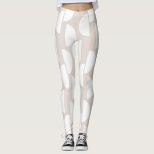 Mid Century Half Moon Glam #2 #abstract #geo #art Leggings