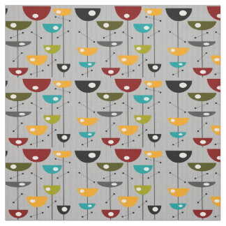 Mid-Century Half Moons Floral Fabric