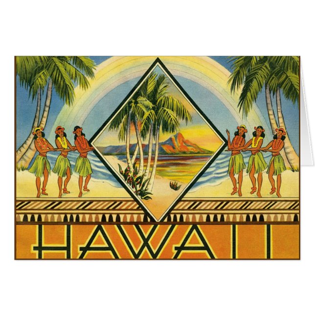 Mid-century Hawaii postcard (Front Horizontal)