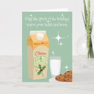 Mid Century Holiday Spirits Retro Christmas Card