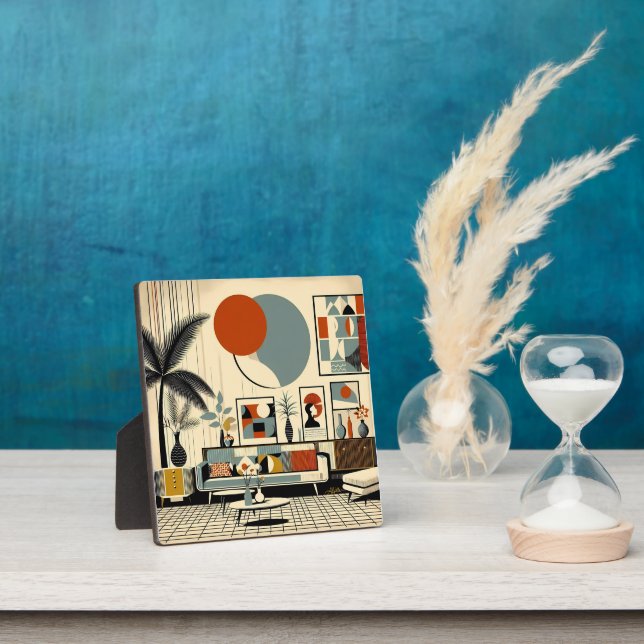 Mid Century Interior Design Eclipse Livingroom Plaque (Insitu)