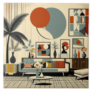 Mid Century Interior Design Eclipse Livingroom Tile