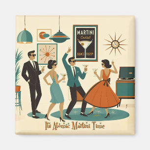 Mid Century Its Atomic Martini Time Cocktail Party Magnet