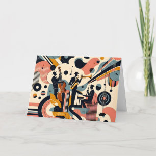 Mid Century Jazz Age Psychedelic Trio Card