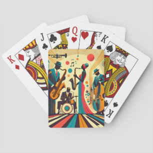 Mid Century Jazz Age Quartet Playing Cards