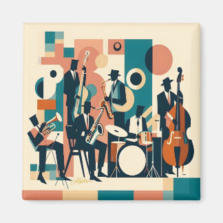 Mid Century Jazz Age Sextet Magnet