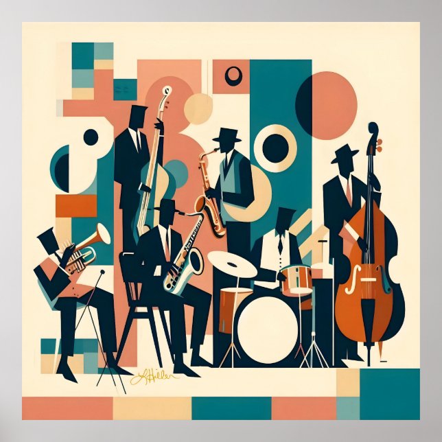 Mid Century Jazz Age Sextet Poster (Front)