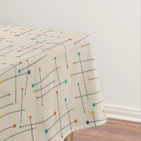 Mid Century Lines And Circles Atomic Age Tan