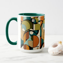 Mid-Century Magic | Olive & White Shapes