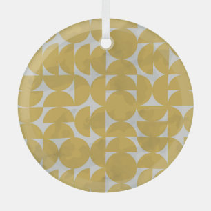 Mid-century marble effect: vintage pattern. glass ornament