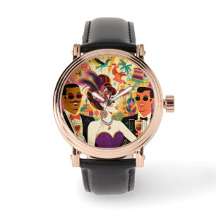 Mid Century Mardi Gras Cocktail Party Watch