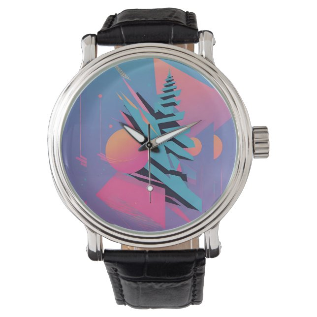 Mid-Century Memphis Design - Ken Gauge Art Watch (Front)
