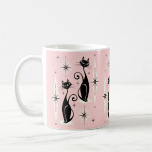 Mid Century Meow Retro Atomic Cats ©studioxtine Coffee Mug