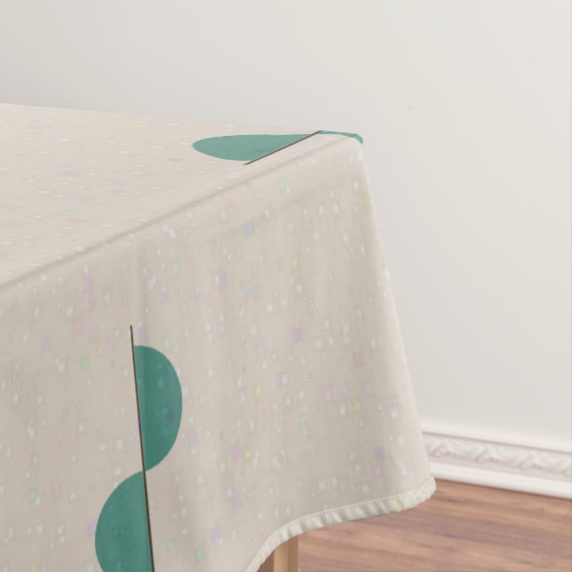 Mid-Century Midern Orbs Design Tablecloth (In Situ)