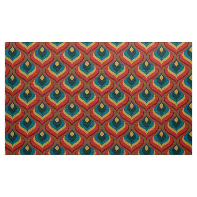 Mid century mod 60s 70s pattern  fabric (Yard)