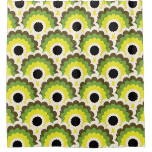 Mid century mod 60s 70s shower curtain
