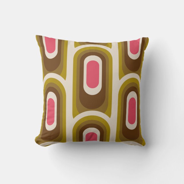 Mid - century Mod 60s 70s style decor pillow (Front)