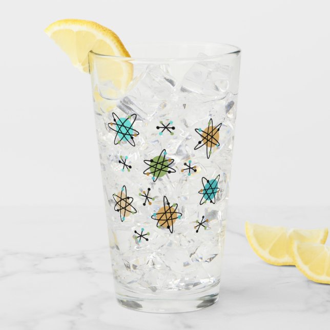 Mid-Century Mod Atomic Body Pillow Shot Glass (Front Ice)