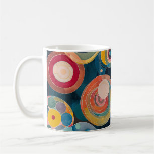 Mid Century Mod Circles in style of Hilma af Klint Coffee Mug