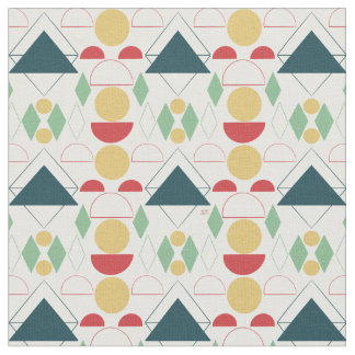 Mid Century Mod Colourful Geometric Fabric
