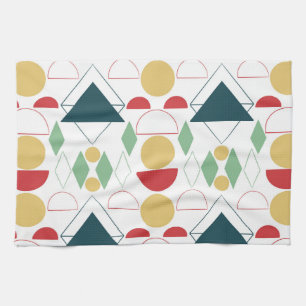 Mid Century Mod Geometric Colorful Kitchen Towel