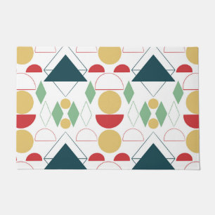 Mid Century Mod Geometric Colourful Doormat