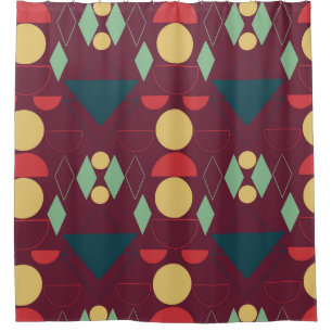 Mid Century Mod Geometric Fuchsia 