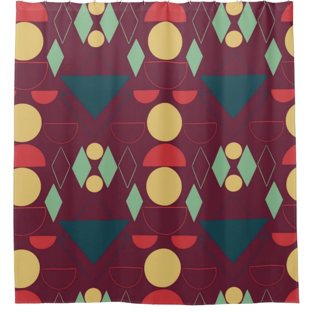 Mid Century Mod Geometric Fuchsia  (Front)