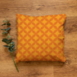 Mid-Century Mod Geometric Retro Modern Orange Sun Throw Pillow<br><div class="desc">This retro mid mod pattern in orange makes a fun and colourful statement for your home. Coordinating items available.</div>