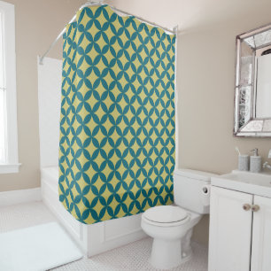 Mid-Century Mod Geometric Retro Modern Teal Green
