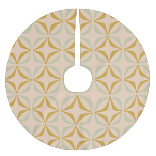 Mid Century Mod Pattern in Pastel Colours Brushed Polyester Tree Skirt