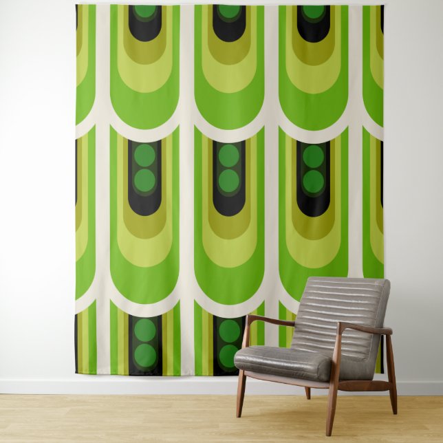 Mid century mod retro  tapestry (In Situ)