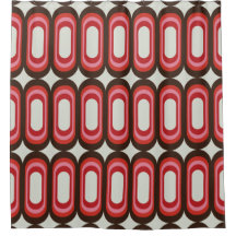 Mid century mod shower curtain 