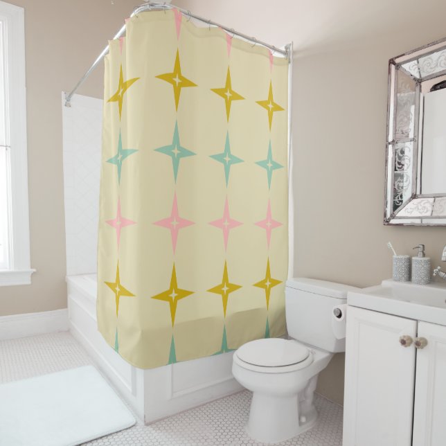 Mid Century Mod Stars in Vintage Colours (In Situ)