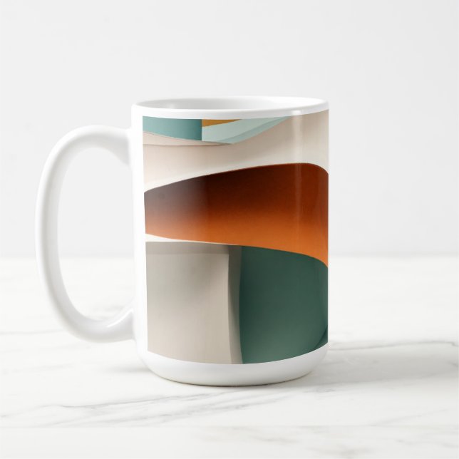 ''Mid-Century Modern 3D T-shirt Design'' Coffee Mug (Left)