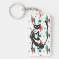 Mid Century Modern 50s Black Cool Cat 