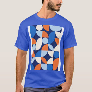 Mid Century Modern Abstract 26 Apricot Blue T-Shirt
