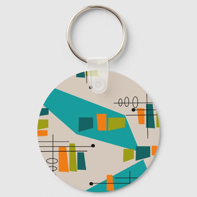 Mid-Century Modern Abstract #55 Keychain (Front)