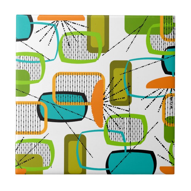 Mid-Century Modern Abstract #57 Tile (Front)