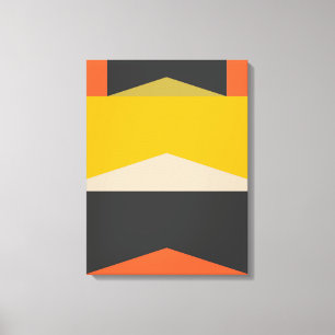 Mid Century Modern Abstract Art Geometric Shapes Canvas Print