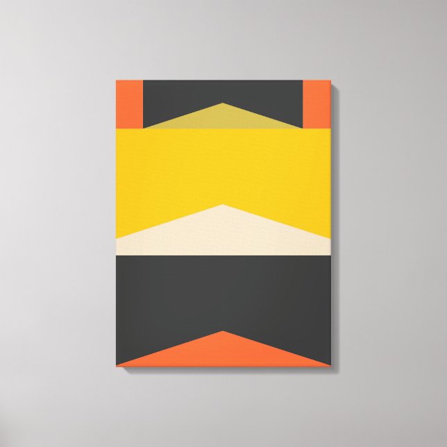 Mid Century Modern Abstract Art Geometric Shapes Canvas Print (Front)